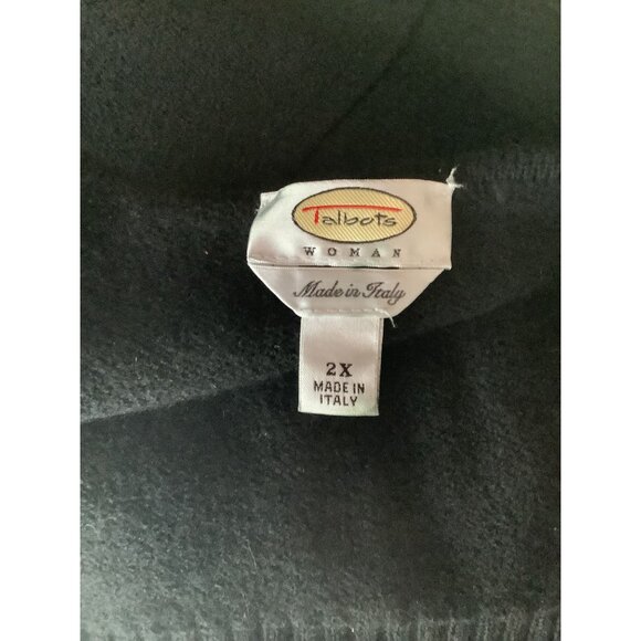 Talbots Woman 2X Black V-Neck Wool Sweater - Picture 6 of 8